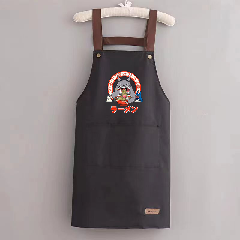 Kitchen Appliances Hobart - トトロキッチンクッキングエプロンユニセックスホームベーキングレストランバーベキュー飲料エプロン防水耐油ノースリーブピナフォア