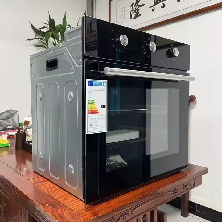 Kitchen Appliances Built In - 63L電気ビルトイン4機能ダブルオーブンキッチン家電ピザ電子レンジベーキング調理器ガス電気式