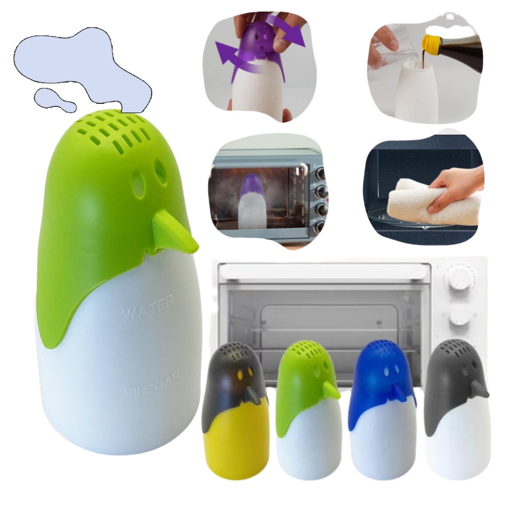 Kitchen Appliances Essentials - 2 個ペンギンスチームクリーナー電子レンジキッチン家電用水で簡単に消毒簡単なクリーニング必須ツール