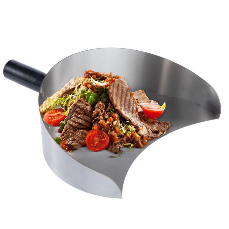 Kitchen Appliances Hobart - 耐熱ミートキャッチャーパングリルミートプレートハンドヘルドポータブル家庭菜園アウトドアキャンプキャンプファイヤーパーティーバーベキュー用