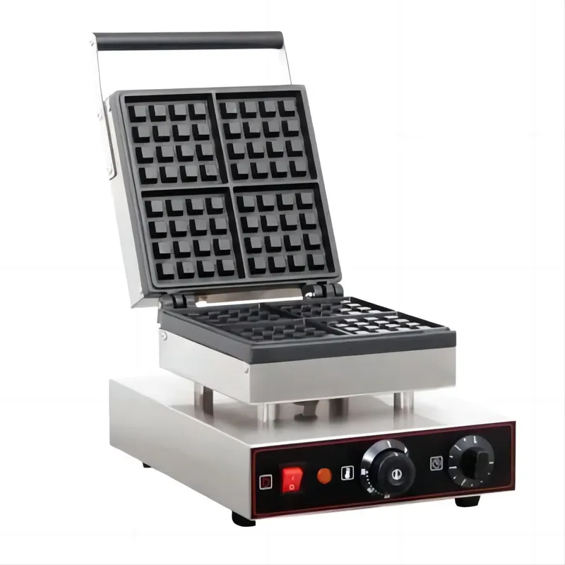 Waffle Iron Belgian - 業務用ワッフルメーカー 電気式ベルギーワッフルアイロン レストラン・ホテル・キッチン用 ノンスティックプレート 簡単操作