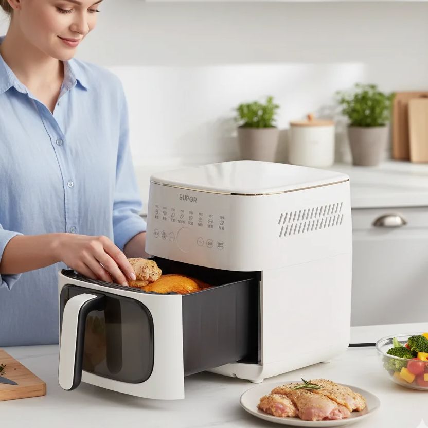 Kitchen Appliances Essentials - 家庭用遠赤外線浸透加熱器具 蒸し・焼き・揚げ機能付き 多目的キッチン必需品