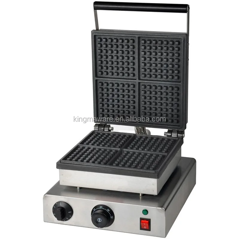 Waffle Iron Belgian - ホットセール スナック機器 業務用鋳鉄製スクエアベルギーワッフルメーカー、ベルギーワッフルサイズ150*150*8mm * 電気式 CE