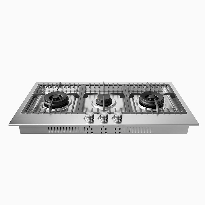 Kitchen Appliances Built In - 304ステンレス鋼ガスコンロ、3口バーナー、内蔵タイマー、高級家庭用キッチン家電、耐久性とスタイリッシュさを兼ね備えた調理レンジ