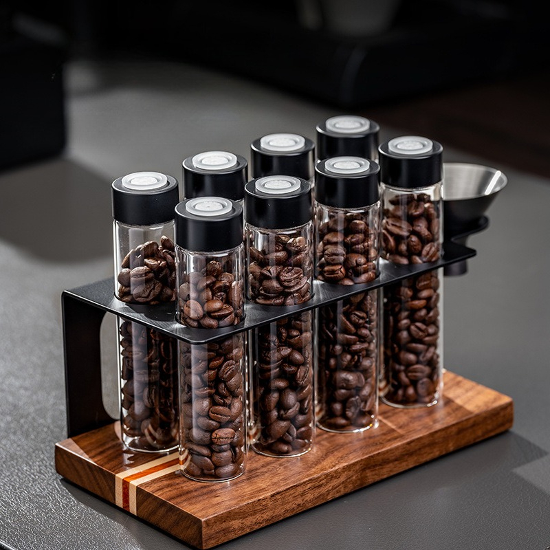 JUSTINLAU ガラス製コーヒー豆保存容器 気密1方向バ - Kitchen Appliances Organizer のレビューと価格