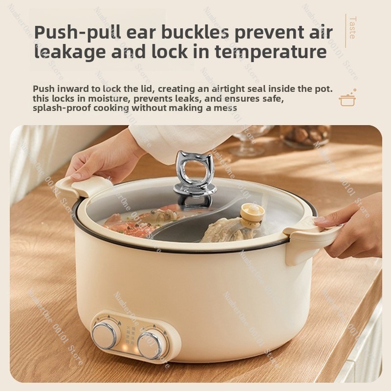 6L 8L ダブルポット電気鍋 多機能寮家庭用調理器 202 - Kitchen Appliances Home のレビューと価格