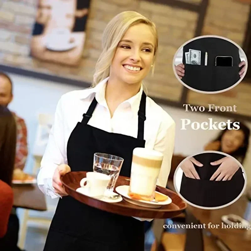 ユニセックスの調節可能な調理エプロン、無地、シェフ、ウェイタ - Kitchen Appliances Hobart のレビューと価格