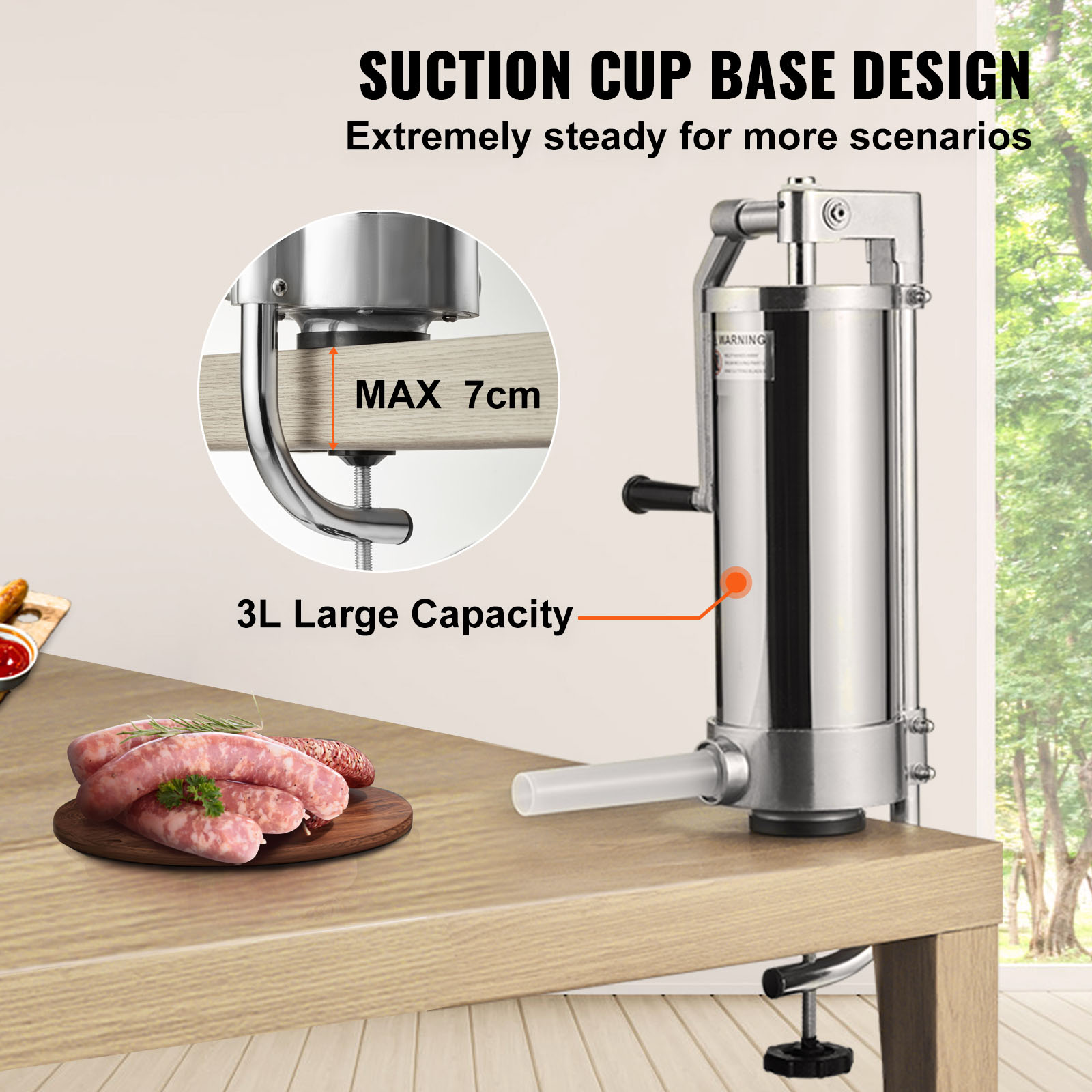 1.5 3L容量の垂直型手動ソーセージスタッファー、3つの充 - Kitchen Appliances Youtube のレビューと価格