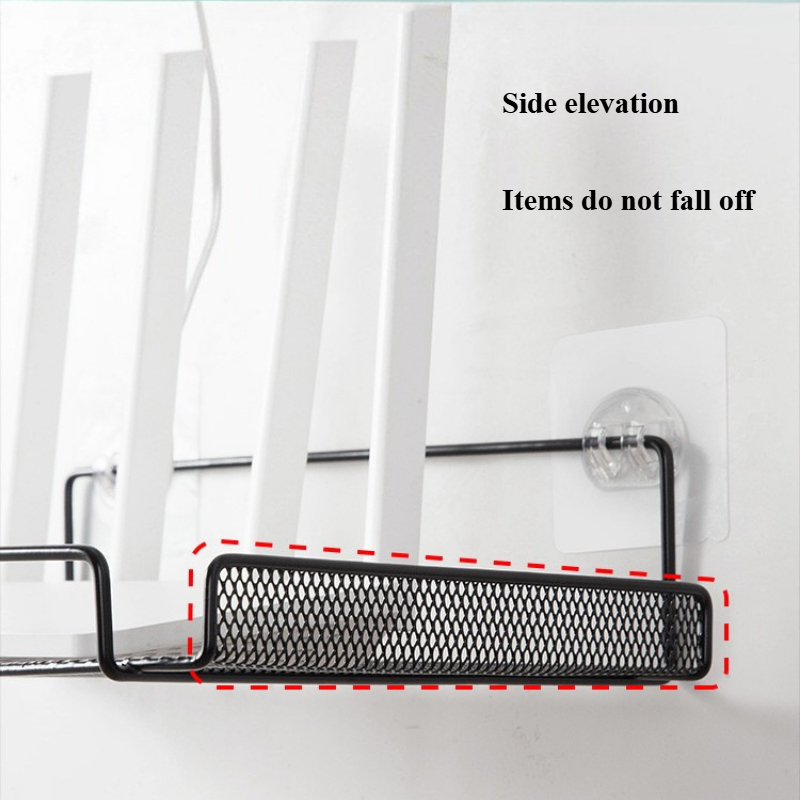 穴あけ不要の壁掛け式ルーターシェルフ。金属製メッシュ素材で、 - Kitchen Appliances Organizer のレビューと価格