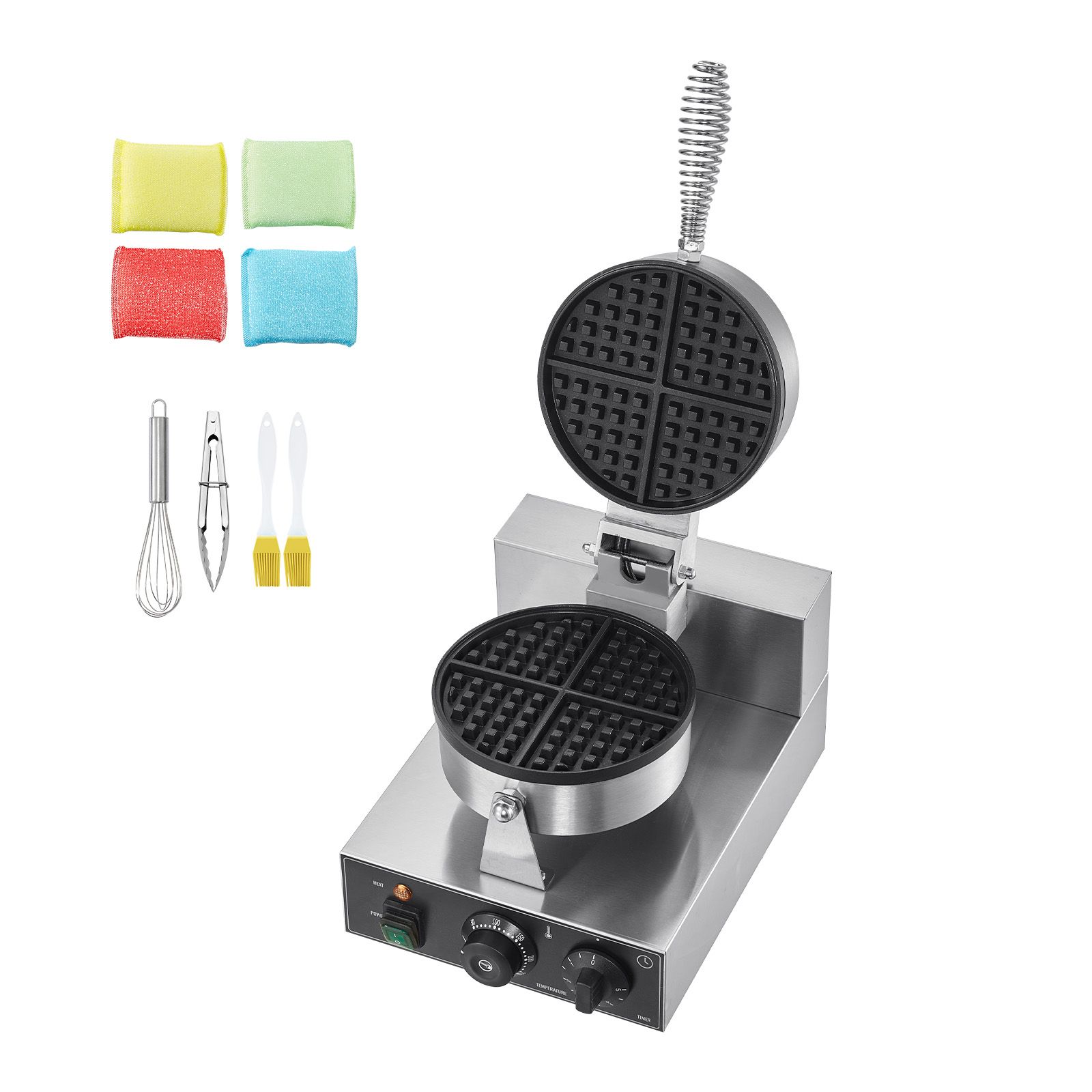 業務用ワッフルメーカー、1230W丸型ワッフルベーカーマシン - Waffle Iron Belgian のレビューと価格