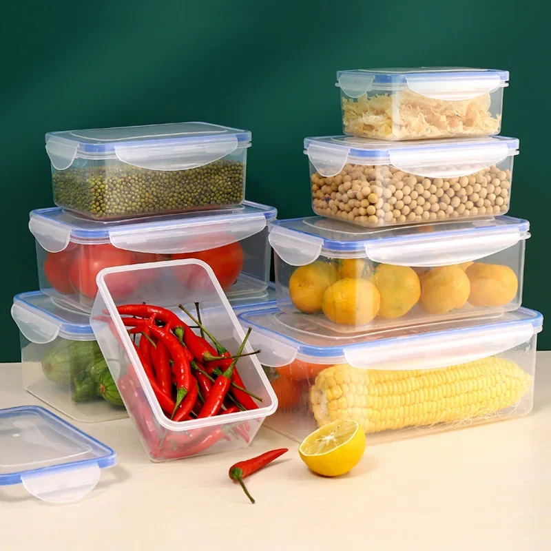 キッチン冷蔵庫密閉型長方形冷蔵庫収納ボックス蓋付きプラスチッ - Kitchen Appliances Organizer のレビューと価格
