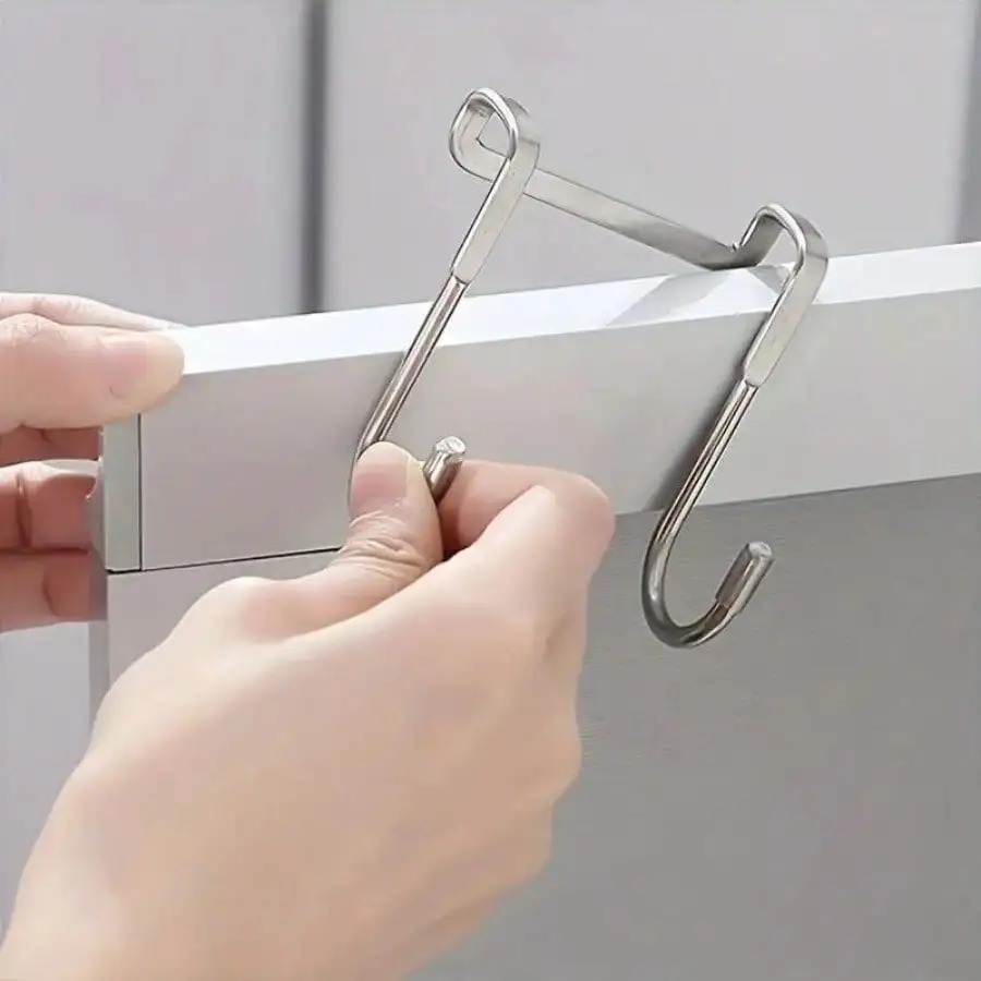 1/5個 ステンレス製ダブルS字型フック 穴あけ不要 キッチ - Kitchen Appliances Organizer のレビューと価格