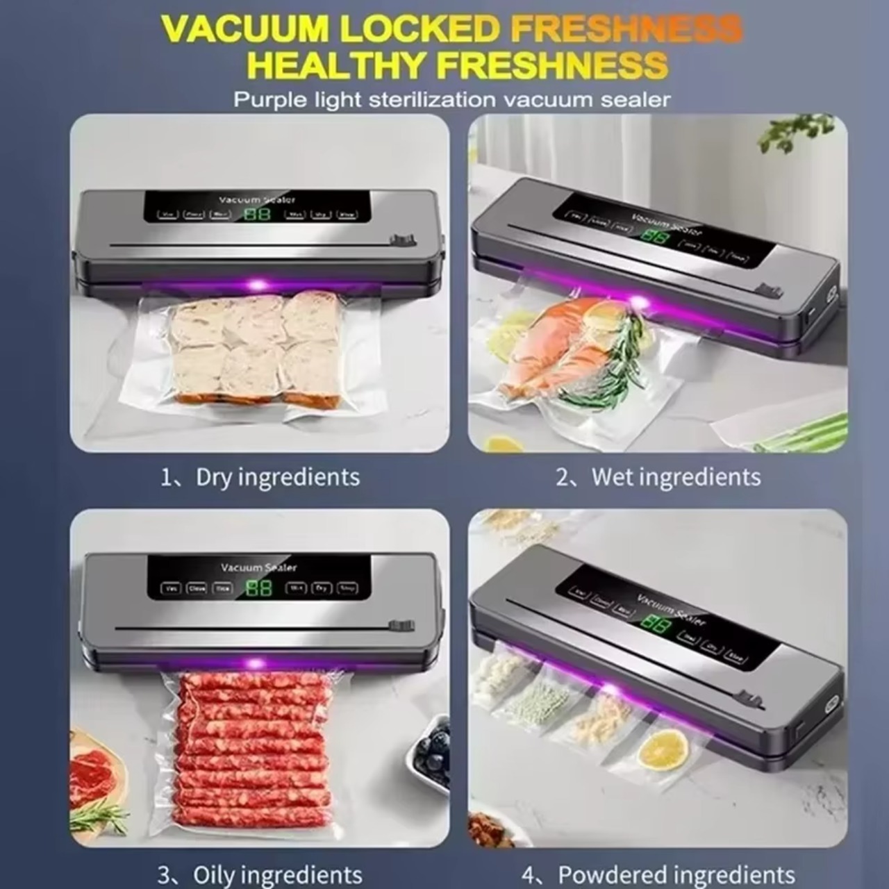 食品保存用電動真空シーラー。乾燥・湿潤モードに対応し、内蔵カ - Kitchen Appliances Built In のレビューと価格