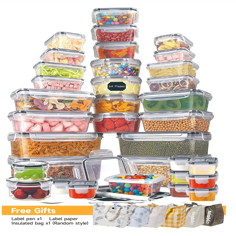 48個入り BPAフリー食品保存容器セット – キッチン、パ - Kitchen Appliances Organizer のレビューと価格