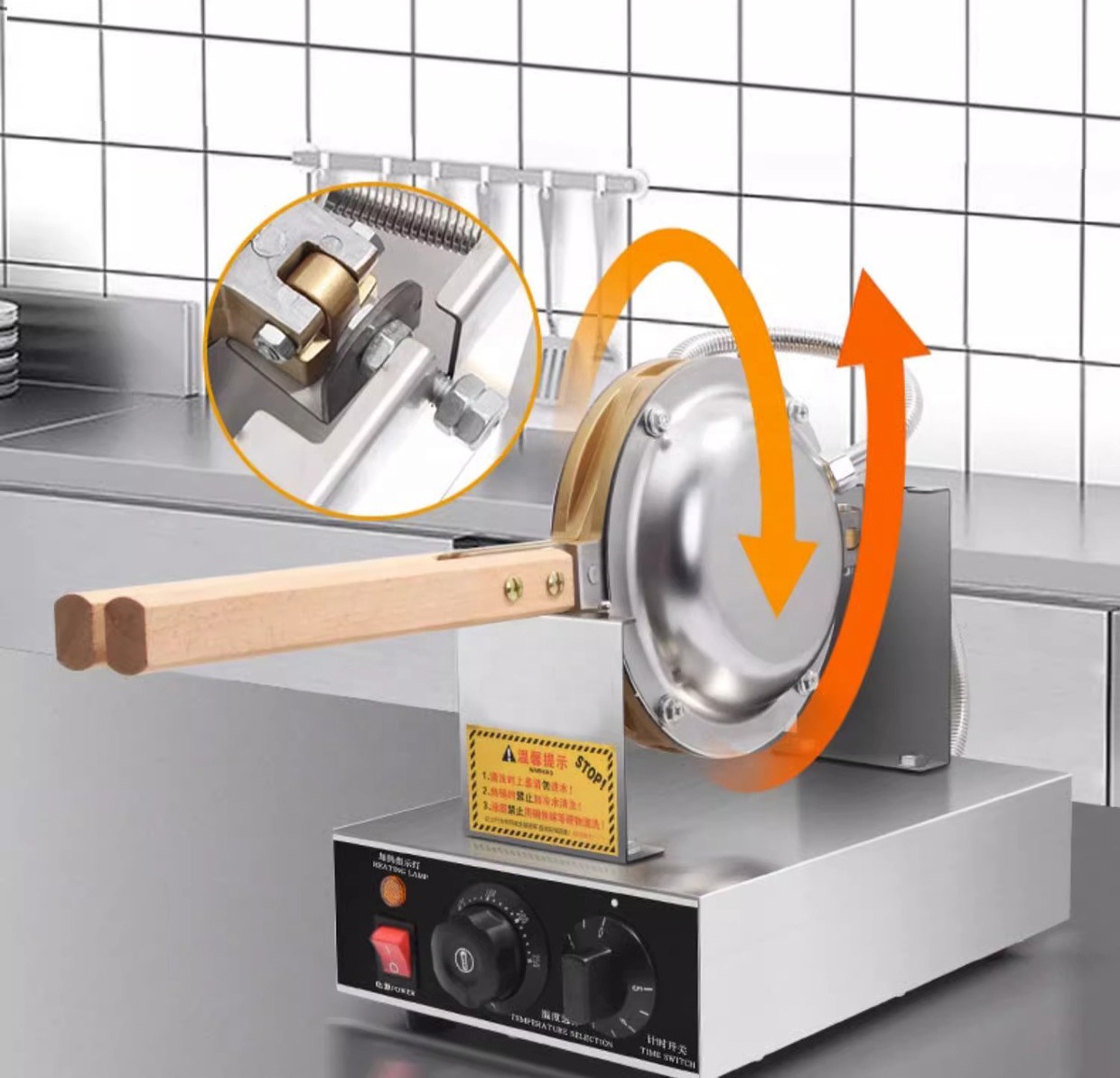 ハート型のベルギーワッフルメーカー、ステンレス製、両面加熱、 - Waffle Iron Belgian のレビューと価格